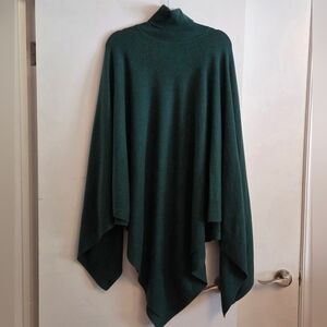CHLOE KRISTYN Wool Cashmere Turtleneck Poncho Small/Medium